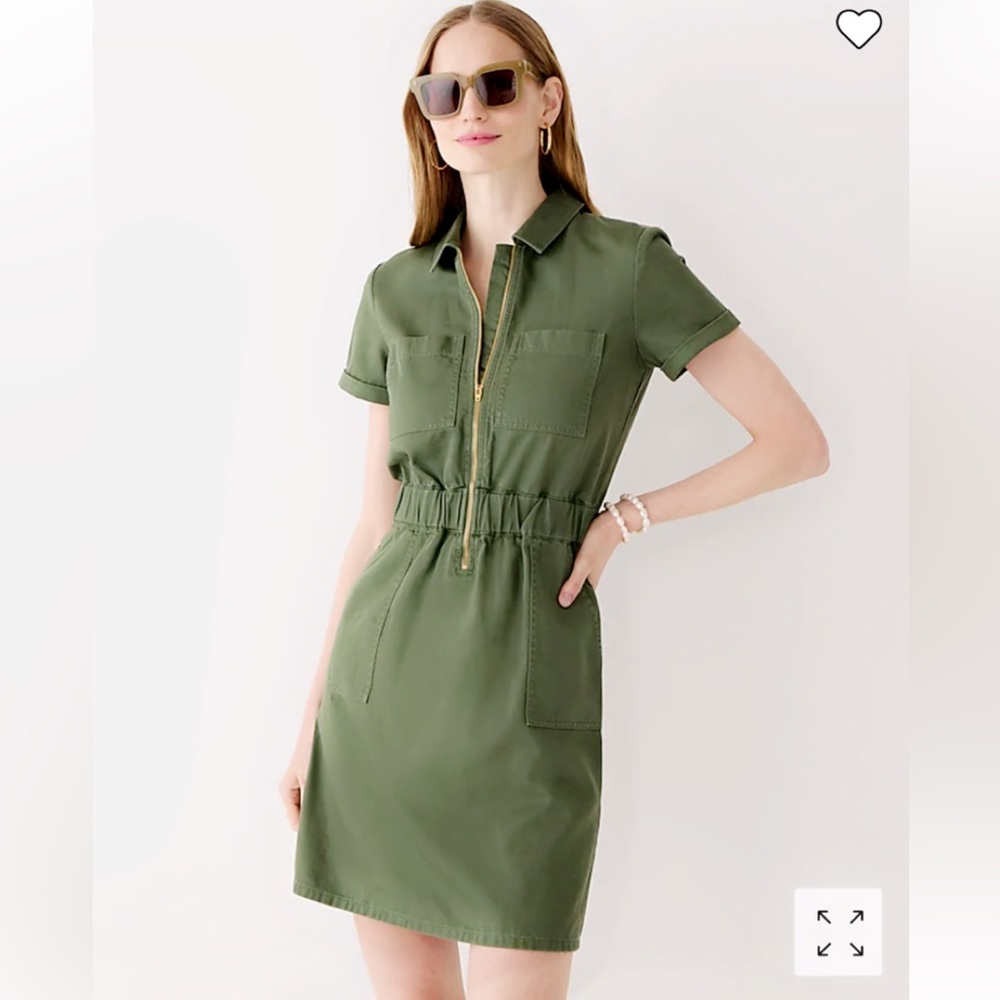 Jcrew Zip-front chino dress